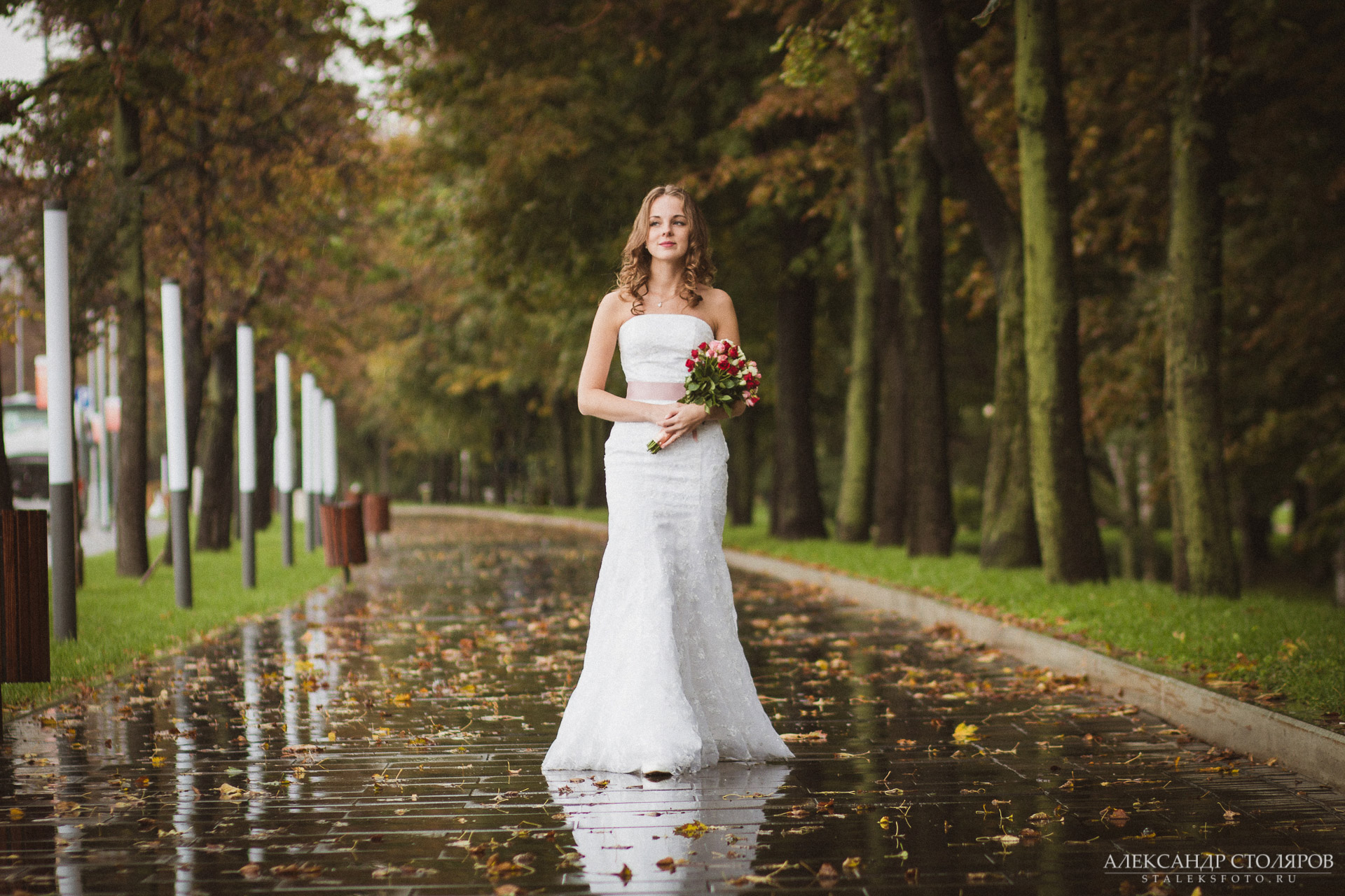 Фото невесты в дождливую погоду